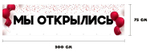 Баннер Мы открылись, принт Коралловая Пудра, Айдентика Технолоджи