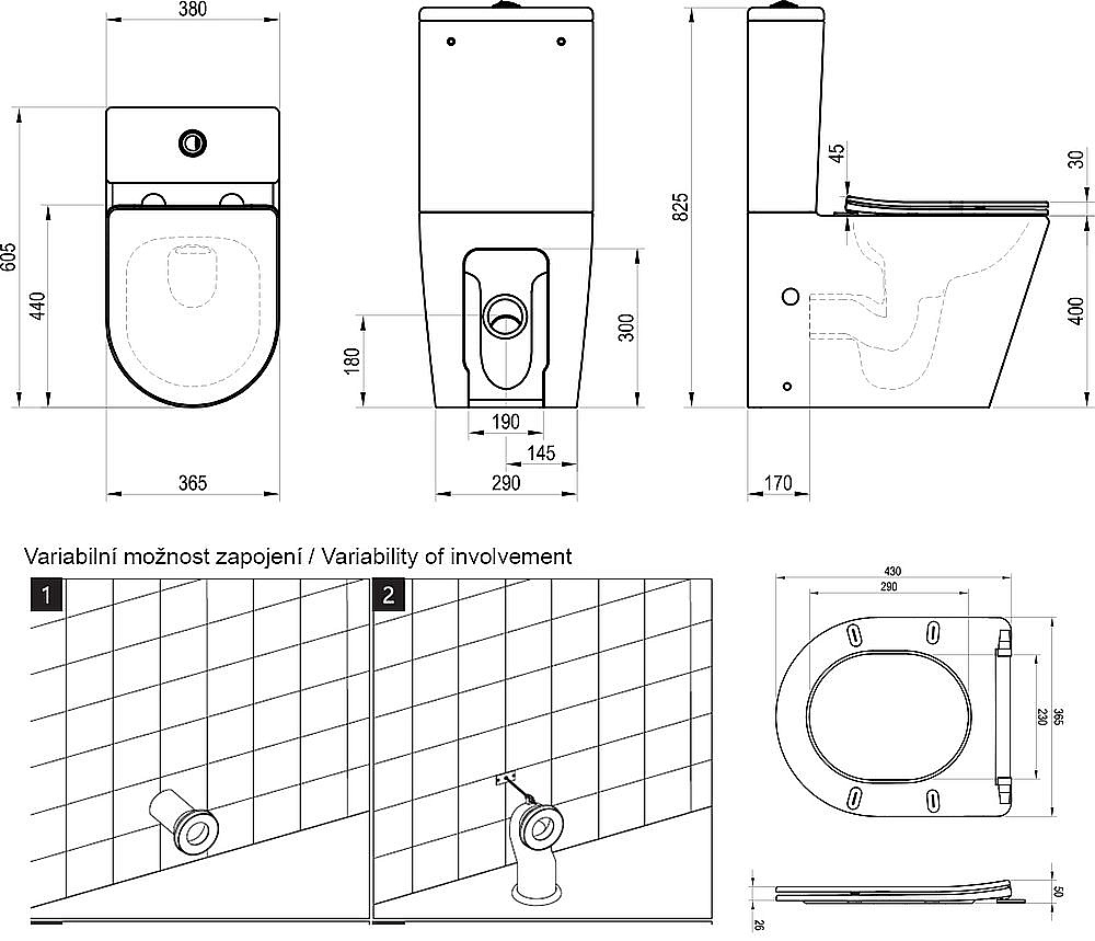 Унитаз Ravak Elegant X01872 белый, с крышкой микролифт, с бачком
