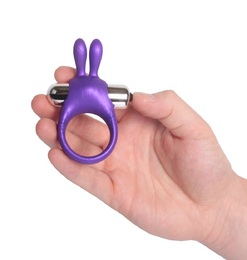 Эрекционное кольцо с вибрацией Sexy Friend фиолетовое 3 см