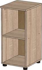 Стеллаж низкий узкий Стандарт Про дуб сонома