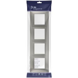 Рамка для розеток и выключателей ЭРА Elegance 14-5004-16 на 4 поста, титан