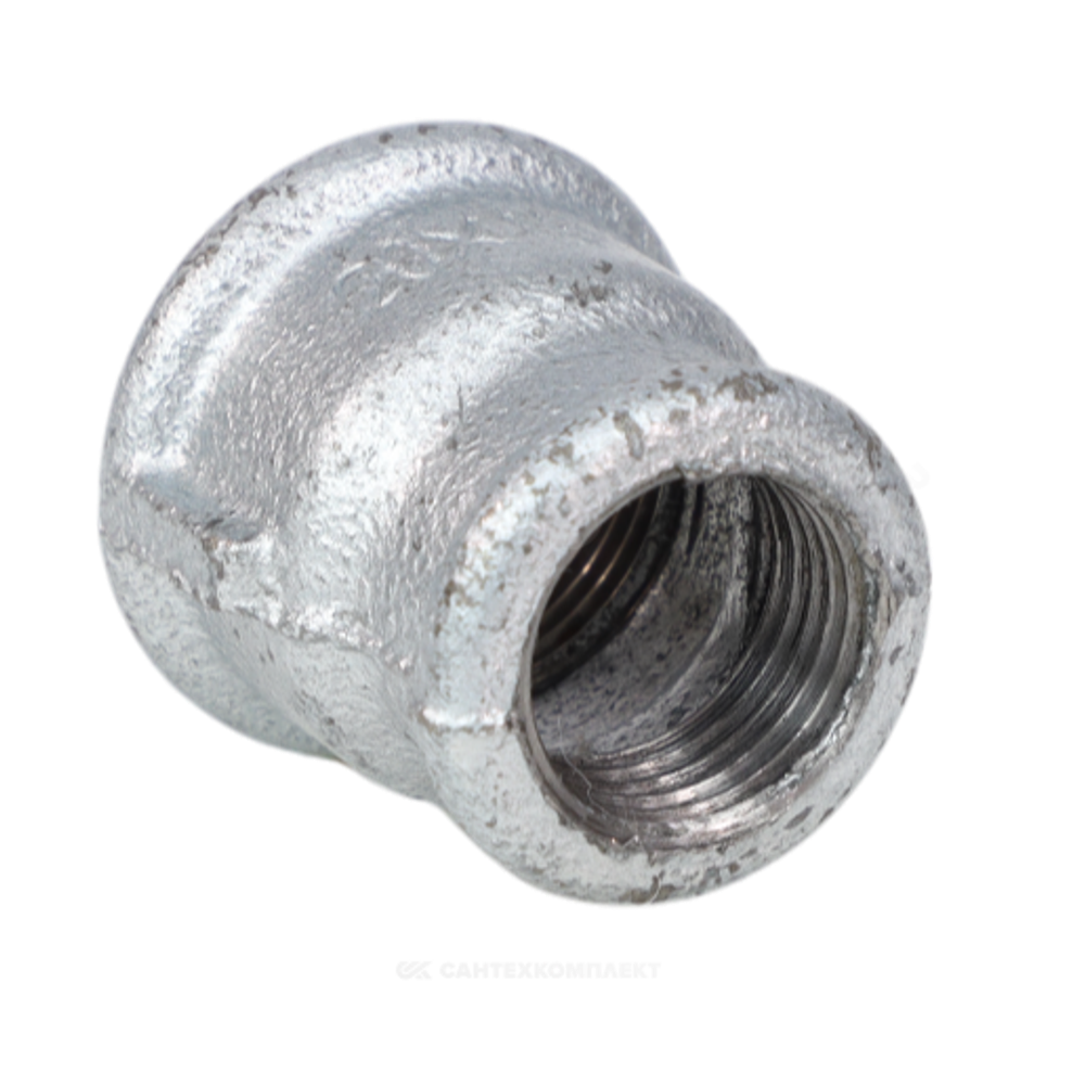 Муфта переходная чугун оц Ду 20х15 (3/4"х1/2") ВР Fittex