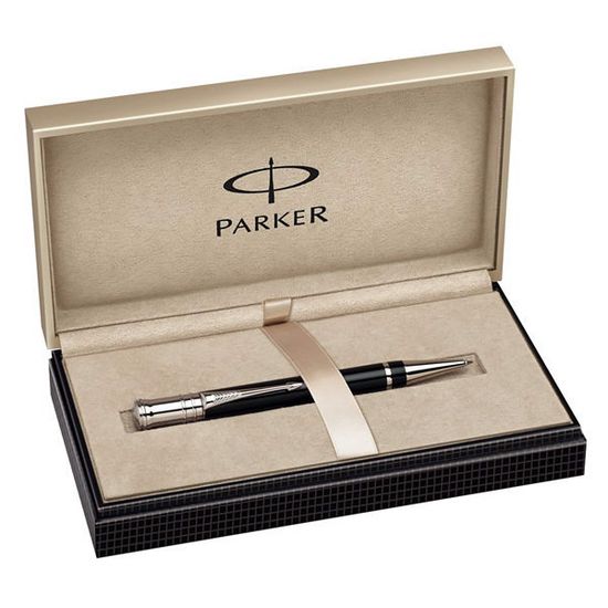 Шариковая ручка Parker Duofold K89, цвет: Black PT, стержень: Mblack, S0690650