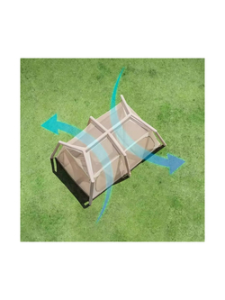 Палатка Naturehike Village 8.5 AIR 4-местная, надувной каркас, бело-коричневая