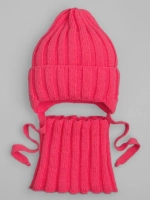 Шапка для девочки осенняя и снуд вязаный