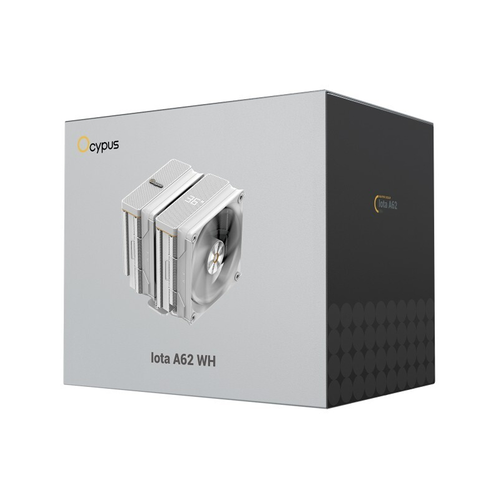 Кулер для процессора Ocypus Iota A62 WH, 2x120mm FAN, Display Panel, 6 PIPES, 4-PIN PWM, 500-2000 RPM, 29DBA