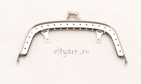 Фермуар Prym Emilia, цвет светлого металла, с шариками, размер 13*8 см, код 615158