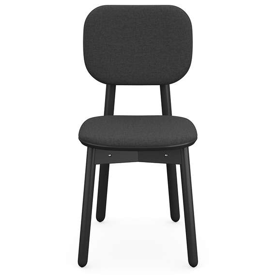 Стул с обивкой Saga, рогожка, темно-серый