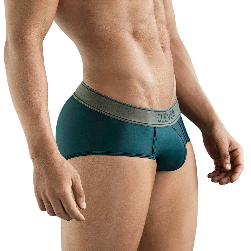 Мужские трусы брифы зеленые Clever NATURA PIPING BRIEF 177910