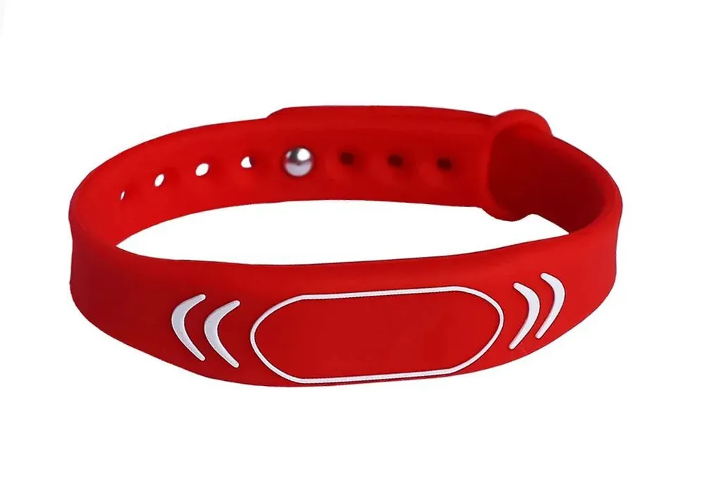 Перезаписываемый RFID браслет T5577 “SPORT” КРАСНЫЙ (125 кГц)