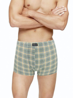 Клетчатые трусы-шорты (Размер: M) (Цвет: зеленая шотландка)