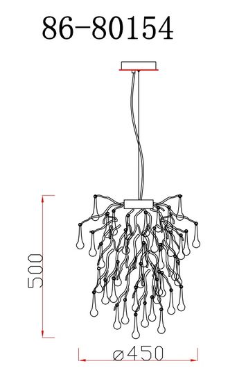 86-80154 Люстра d.45*h.45см, металл цвет золото
