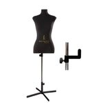 Манекен портновский Кристина, комплект Премиум, размер 46, цвет чёрный, в комплекте подставка "Звезда"