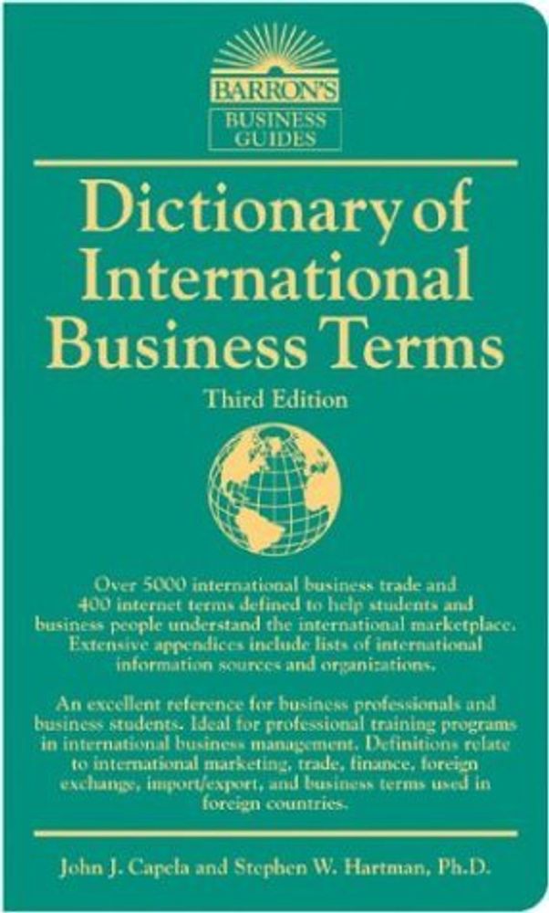 Dictionary of International Business Terms  3e