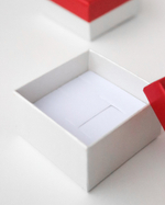 Квадратный футляр «2 сердца» для ювелирных изделий