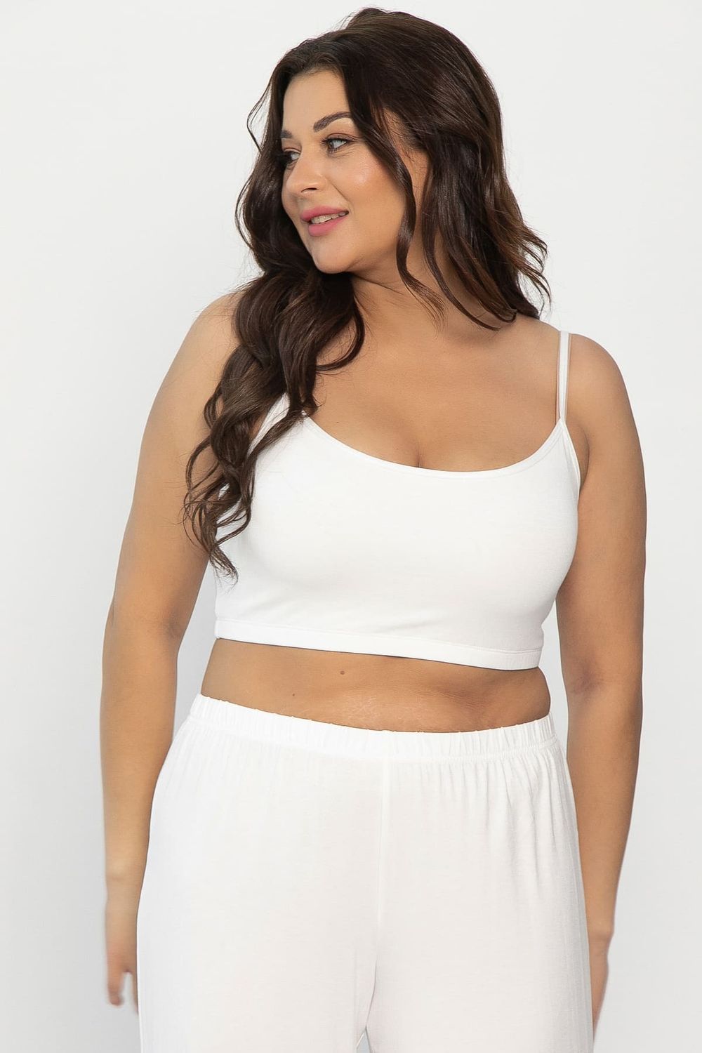 Кроп-топ Шелк вискозы (молочный) Б14507-52М LT Collection