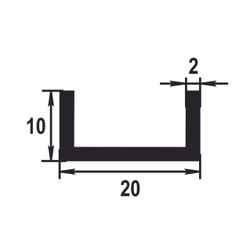 Швеллер Лука 10*20*10*2,0 Шв 04.2000.502л золото