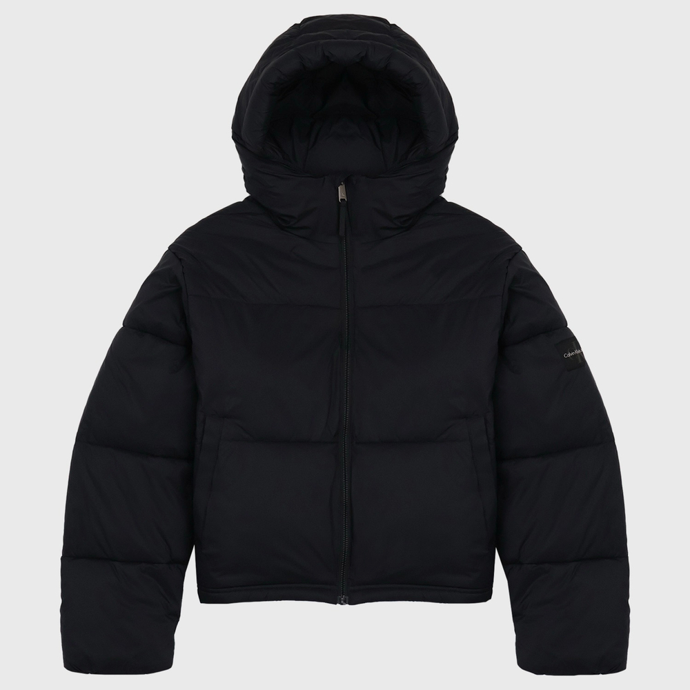Утепленная куртка Calvin Klein Jeans Short Hooded Puffer Black Beauty
