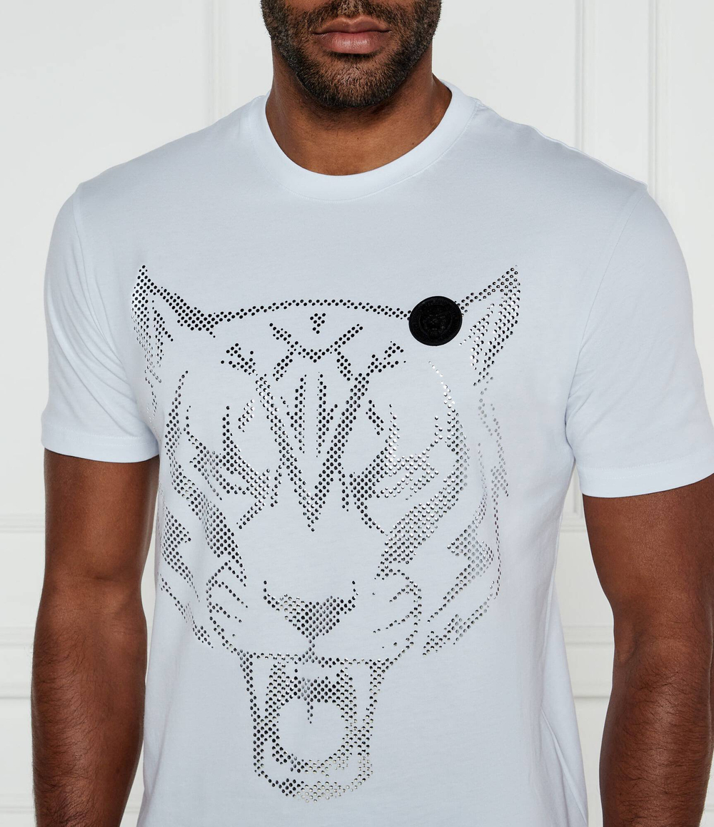 Футболка Lamina Tiger Plein Sport - белый(MTK8009 STE001N)