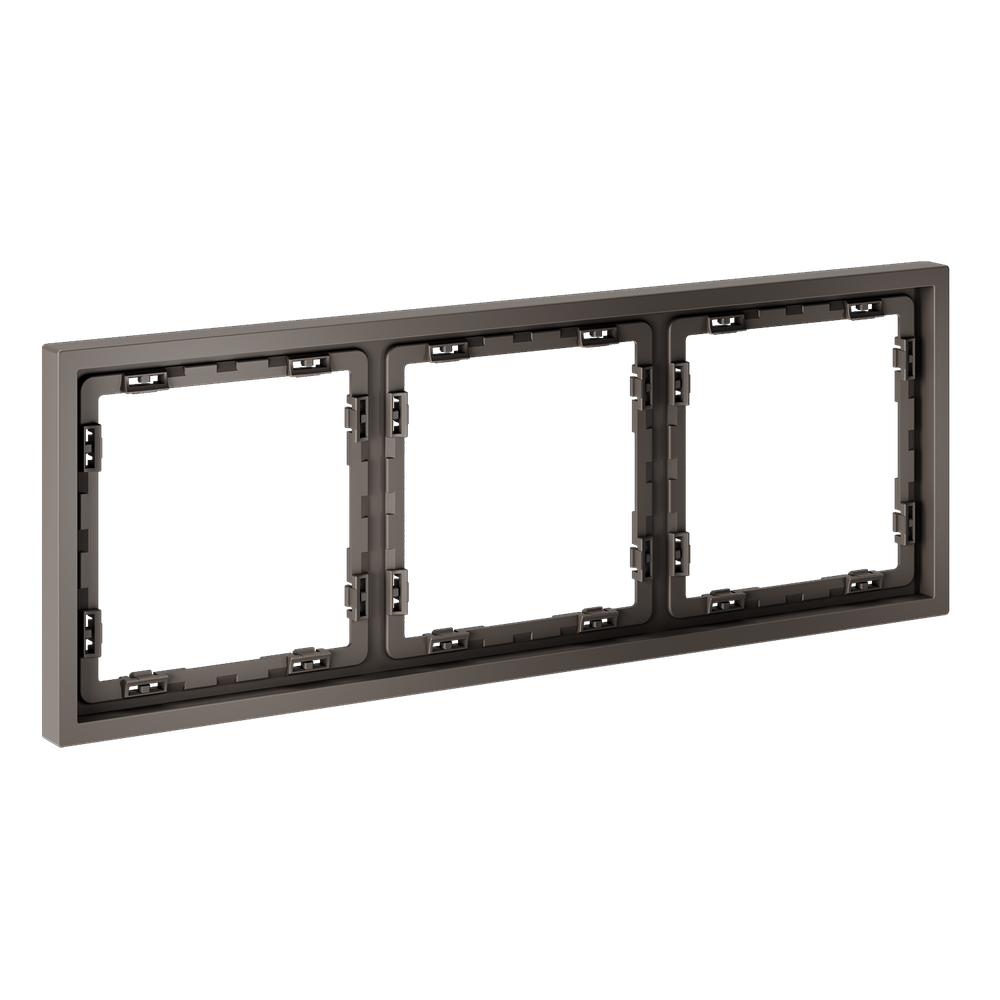 Рамка пластиковая VOLTUM S70 на 3 пост, (капучино)