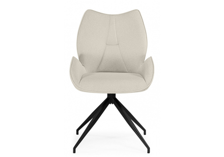 Стул на металлокаркасе Woodville Miranda 360 крутящийся beige, black, ножки черные