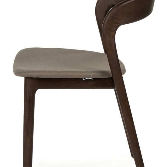 Стул Canada 2.0 деревянный, сиденье из коричневой ткани