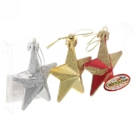 Ёлочные игрушки «Звезда Кремлевская» 6см микс (набор 3шт)