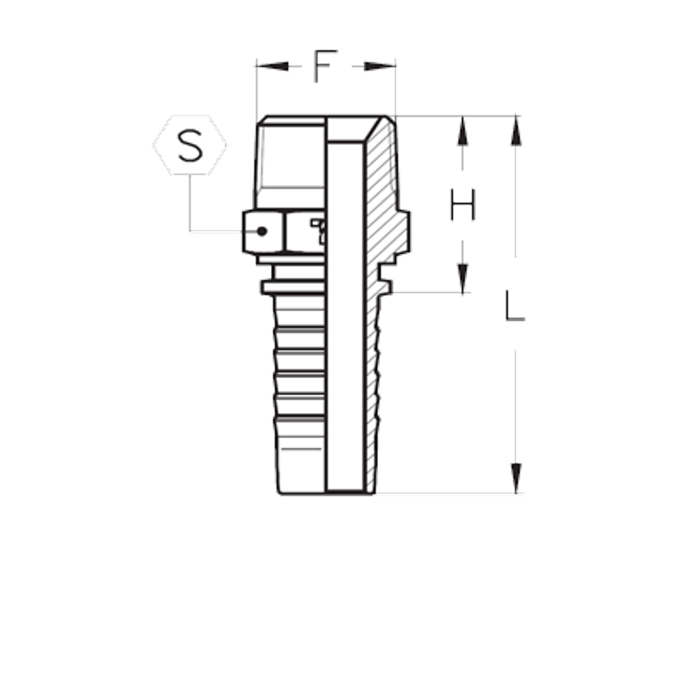 Фитинг DN 10 BSPT 1/2