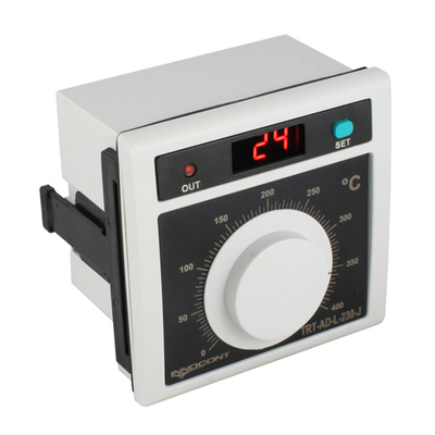 Температурный контроллер INNOCONT TRT-AD-L-230-J с аналоговым управлением и дисплеем, 96х96х50 мм,вход IC, 0...400C, выход реле, ON/OFF, 230VAC