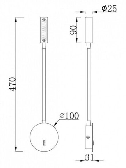 Бра Maytoni Stem C035WL-L3W3K