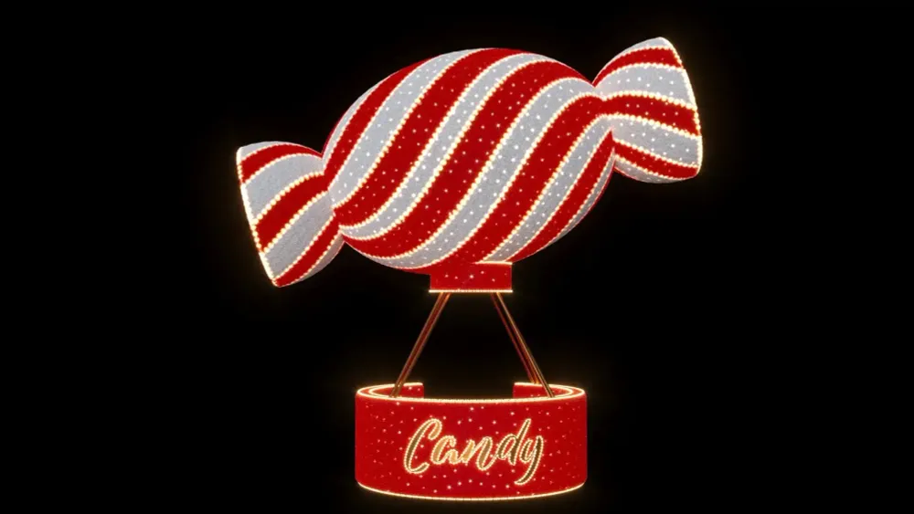 светодиодный шар воздушный "Конфета"