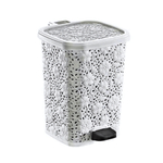 Мусорное ведро с педалью 26 лт АЖУРНОЕ белый