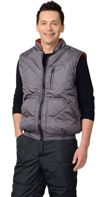 Жилет на подкладке флис серый