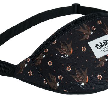 Поясная сумка OLDY. Ласточка. Черный