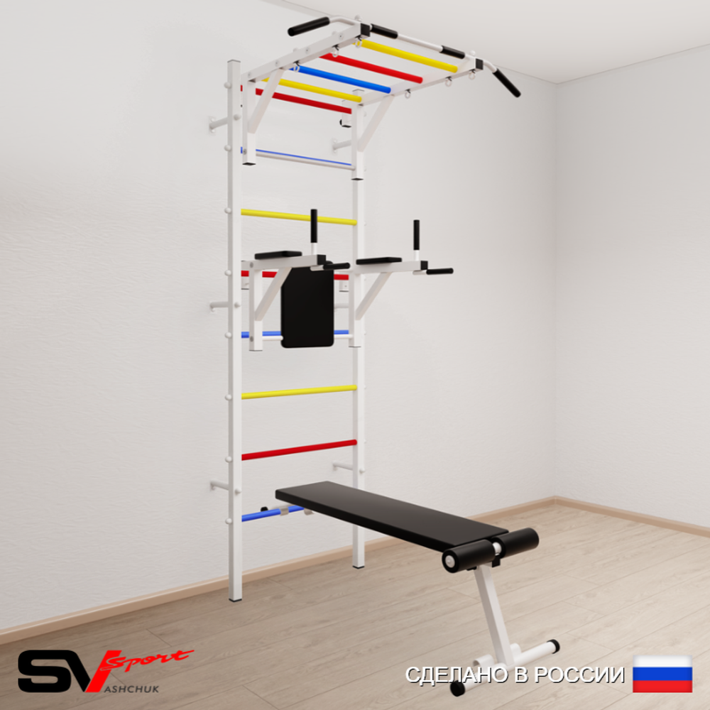 Шведская стенка Sv Sport 524 (Турник рукоход/Брусья/Скамья)