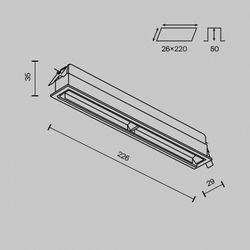 Встраиваемый светильник Maytoni Parete DL100-12W2.7-3-4K-W