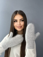 Варежки зимние теплые пушистые ангора