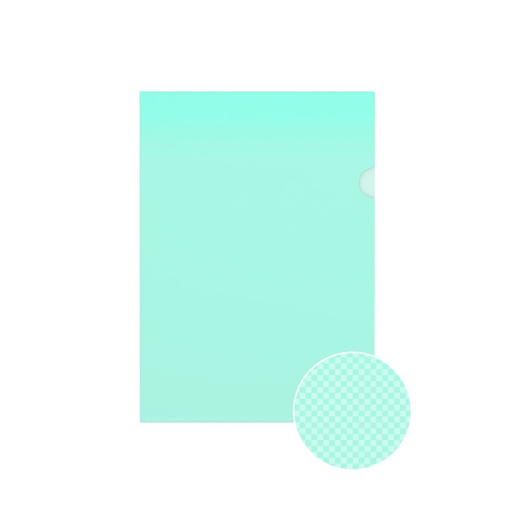 Папка-уголок Erich Krause, A4, 220х310 мм, 160 мкм, пластик,зеленая "Glossy Classic"