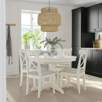 Обеденный набор - INGATORP/INGOLF IKEA/ИНГАТОРП/ИНГОЛЬФ ИКЕА, 110х74х87 см, белый