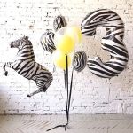 Шар 42"/107 см Зебра, Черный 1 шт.