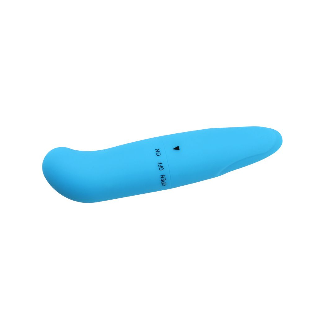 Голубой мини-вибратор Powerful Invigorate G-Spot - 12 см. (Цвет: голубой)