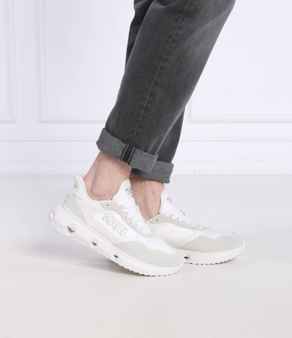 Кожаные кроссовки kite run Karl Lagerfeld - белый(KL54624)