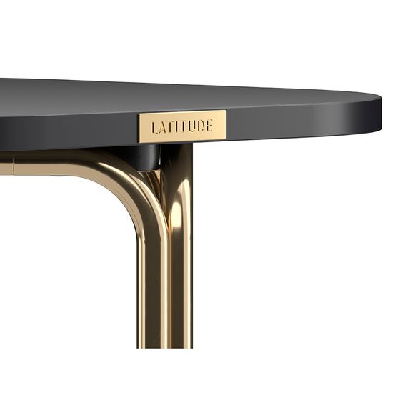 Столик кофейный ror, 50х50 см, латунь/черный