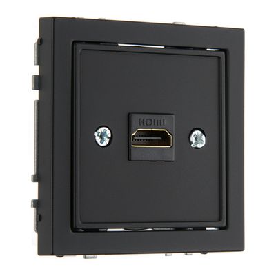 Встроенная розетка HDMI LIREGUS MODERN HDMI-001-01.M/SWM чёрный матовый