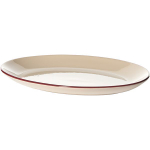 Блюдо «Кларет» овальное;фарфор;,H=24,L=300,B=235мм;бежев.,бордо (Цвет: бежевый)