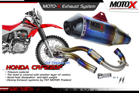 Titanium Full Exhaust System for Honda CRF230F. Made in Thailand. MOTO-X