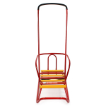 Санки "Ветерок №2" (с толкателем), цвет алый