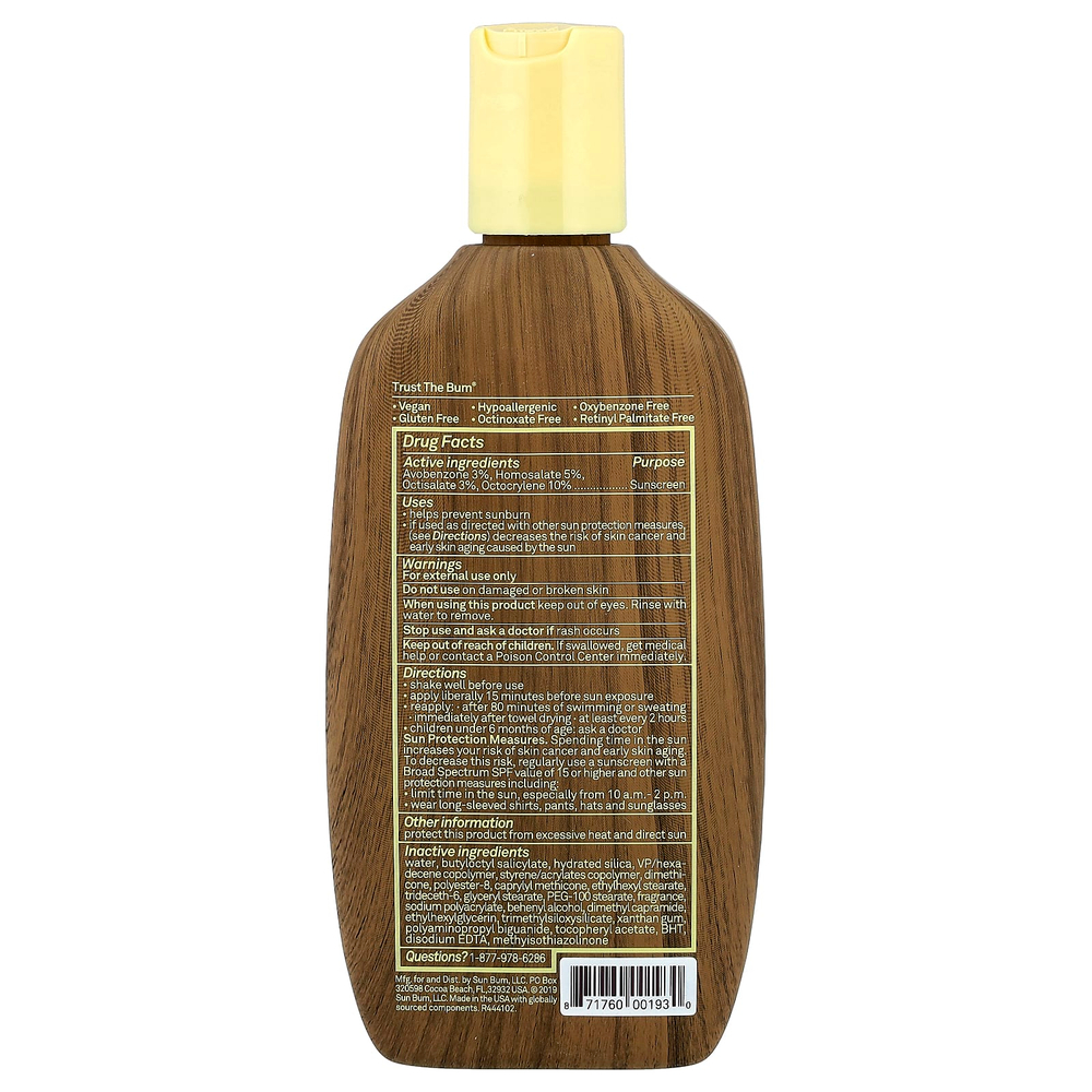 Sun Bum, Увлажняющий солнцезащитный лосьон премиального качества, SPF 30, 237 мл (8 жидк. унц.)