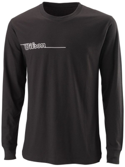 Мужская теннисная футболка теннисная Wilson Team II LS Tech Tee M - black
