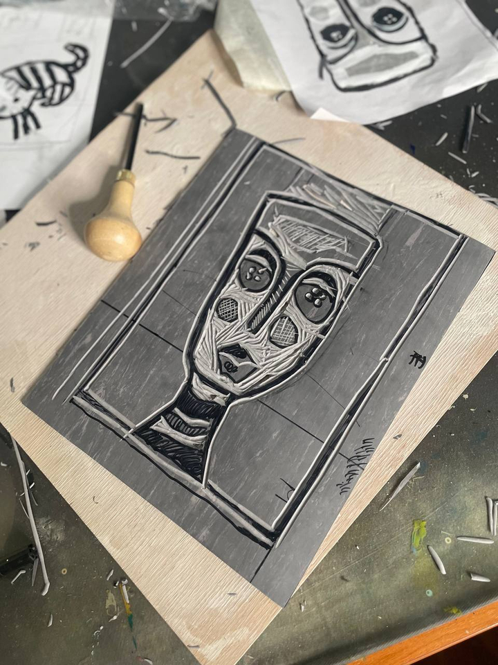 Проведение занятий по линогравюре для детей